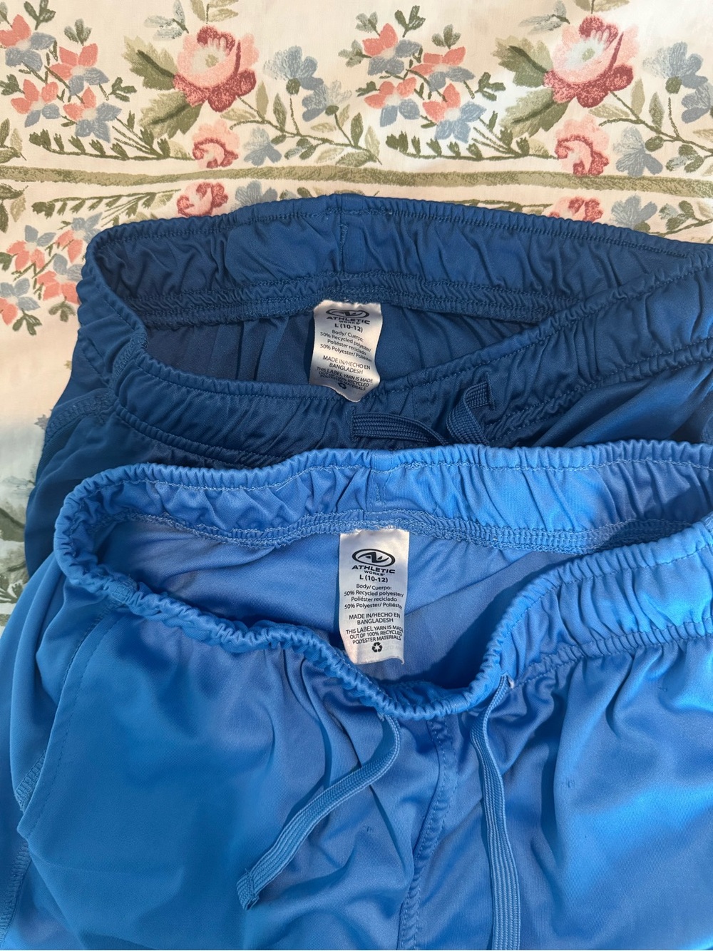 Athletic Works Kids Two-Tone Blue Elastic Waist Shorts